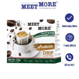 Hộp Cà Phê Phin Túi Lọc Giấy Arabica - Meet More Coffee (10 túi x 15g)