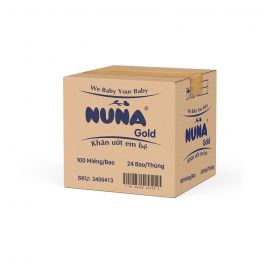 Khăn ướt em bé Nuna Gold, 100 miếng/bao, 24 bao/thùng