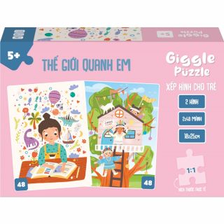 Xếp hình Puzzle 48 miếng 2 hình - Thế giới quanh em