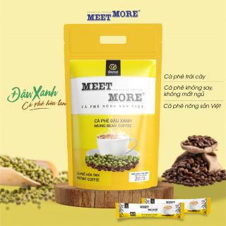 Túi Cà Phê Hòa Tan 4 Trong 1 Vị Đậu Xanh - Meet More Coffee (50 gói x 18g)