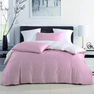 Bộ drap, áo gối JP Herel Cotton USA 180x200+30cm Hovin Pink