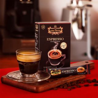 Cà phê King Espresso hòa tan, 15 gói, 2.5g 