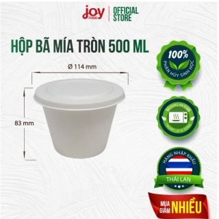 [ GIẢM 15% ++ OFF] 1 thùng hộp bã mía tròn Gracz Thái Lan 500ml 600 cái