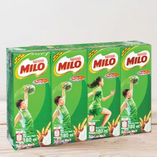 Thức uống lúa mạch Nestle Milo Active Go, lốc 4 hộp, 180ml