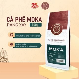 Thùng cà phê nguyên chất rang xay MOKA, 500g