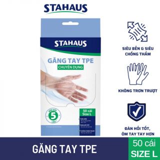 Găng tay TPE STAHAUS size L (50 cái/hộp)