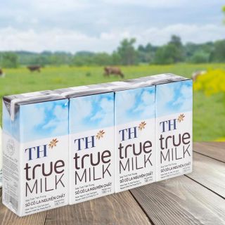 Sữa tươi tiệt trùng TH True Milk socola nguyên chất, lốc 4 hộp, 180ml 