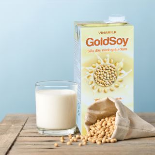 Sữa đậu nành GoldSoy giàu đạm có đường, 1 lít