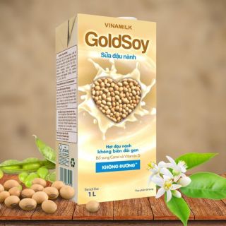 Sữa đậu nành Goldsoy Vinamilk không đường, 1 lít