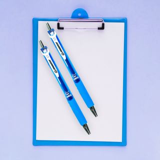 Bút gel 07 0.5mm xanh dương/đen, vỉ 2 cây