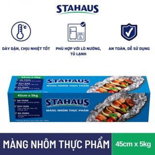 Màng nhôm thực phẩm Stahaus 5kg *18mic*45 cm*192m