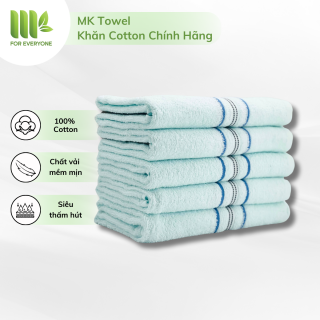 Khăn mặt cao cấp MK 100% cotton FK01 màu xanh dương (38x78cm)