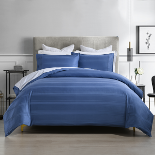 Bộ drap, áo gối và bọc mền JP Bamboo Collection Grevin 160x200+40cm Moonlight Blue