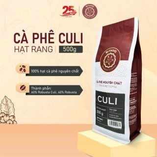 Thùng cà phê nguyên chất hạt rang CULI, 500g