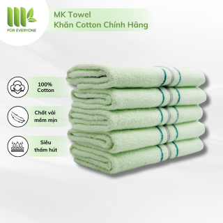 Khăn tay cao cấp MK 100% cotton size nhỏ HK01 màu xanh lá (28x40cm)