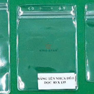 BẢNG TÊN NHỰA DẺO DỌC (83 x 135mm) (50C/B)