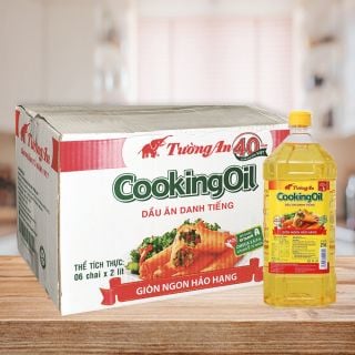 Dầu ăn Tường An Cooking Oil, thùng 6 bình, 2 lít