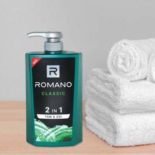 Tắm gội Romano Classic 2in1, 650g