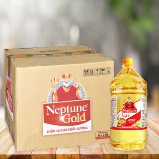 Dầu ăn Neptune Gold, thùng 6 chai, 2 lít