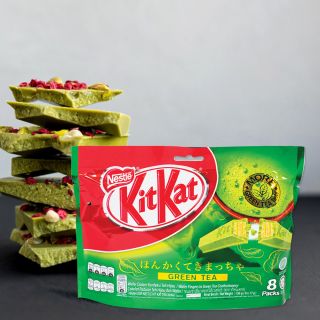 Bánh xốp Kitkat Nestle trà xanh, gói 8 thanh, 17g