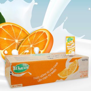 Sữa chua uống Yomost cam, thùng 48 hộp, 170ml 