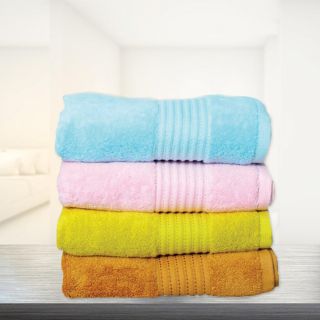 Khăn tắm MM không se màu hồng 50*10cm, 250g