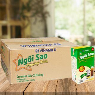 Sữa đặc Ngôi sao Phương Nam xanh lá, thùng 12 hộp, 1284g