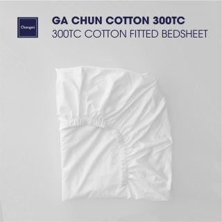 Ga chun Cotton 300TC trắng trơn 80/20 Changmi Bedding - 120 x 200 x 36 cm
