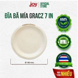 [HOT DEAL GIẢM 20% OFF] 1 thùng đĩa bã mía Gracz Thái Lan 7 in 1000 cái