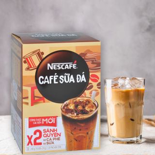 Cà phê sữa đá Nescafe 3in1, hộp 10 gói, 20g