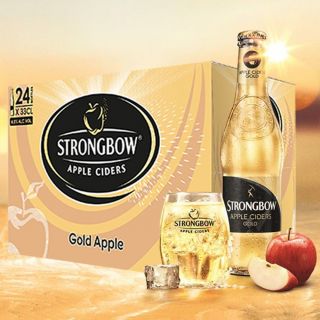 Nước táo lên men Strongbow Sleek Gold, thùng 24 lon,  330ml