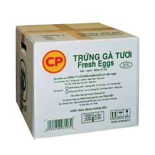 Trứng gà C.P số 2, thùng 150 trứng, 61-67g