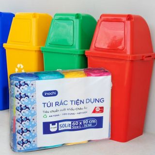 Túi rác màu thân thiện môi trường Soji 60mm*90mm, 4 cuộn