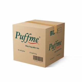 Bông tẩy trang Puffme tròn, 80 miếng/bao, 48 bao/thùng