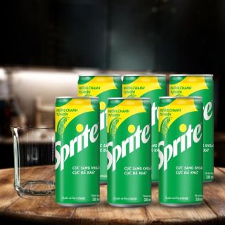 Nước ngọt Sprite vị chanh, lốc 6 lon, 320ml