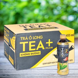 Trà Olong Tea+ không đường, thùng 24 chai, 455ml