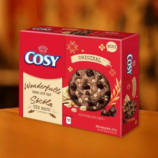 Bánh quy hạt Cosy socola yến mạch, 224g