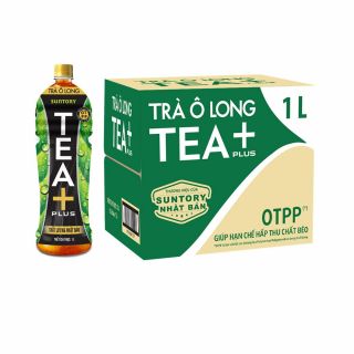 Trà Ôlong Tea+, 1 lít, 12 chai