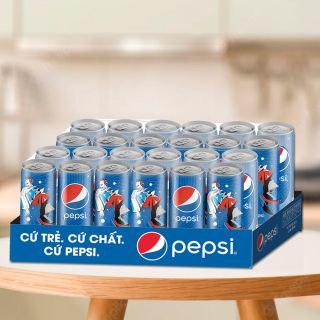 Nước ngọt Pepsi Cola, thùng 24 lon, 320ml