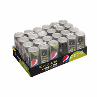 Nước ngọt Pepsi không calo vị chanh, thùng 24 lon, 320ml