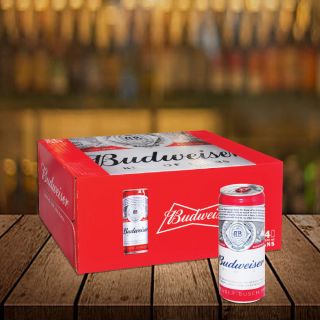 Bia Budweiser sleek, thùng 24 lon, 330ml