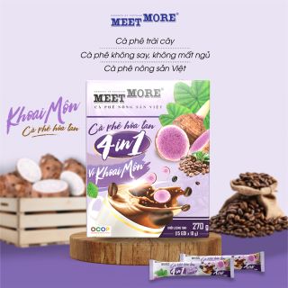 Hộp Cà Phê Hòa Tan 4 Trong 1 Vị Khoai Môn - Meet More Coffee