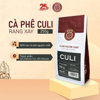 Thùng Cà phê nguyên chất hạt rang CULI, 250g