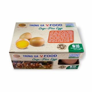 Trứng gà Cage-Free VTD, hộp 6 quả