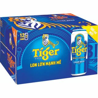 Bia Tiger, lốc 12 lon, 500ml/lon