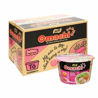 Mì tô Omachi sườn hầm ngũ quả, thùng 18 tô, 95g