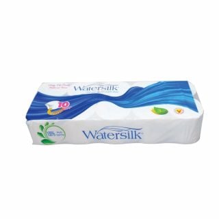 Giấy vệ sinh Watersilk không lõi, lốc 10 cuộn