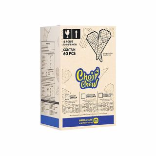 Bánh ốc quế socola Choi Chew, gói 60 cái, 18.5g