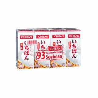Sữa đậu nành nguyên chất Ichiban, lốc 4 hộp, 180ml