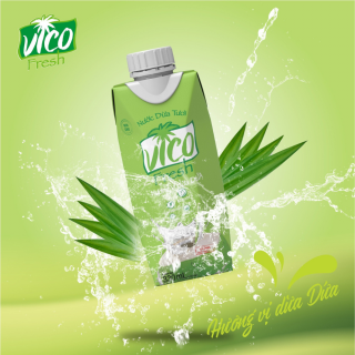 VicoFresh - Nước Dừa Dứa 330ml